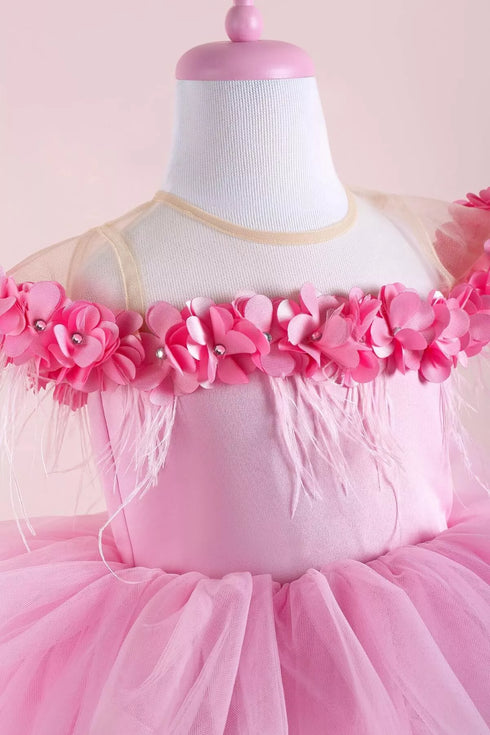 violet-pink-party-dress-layered-tha-dressing - Sophia's Style -2