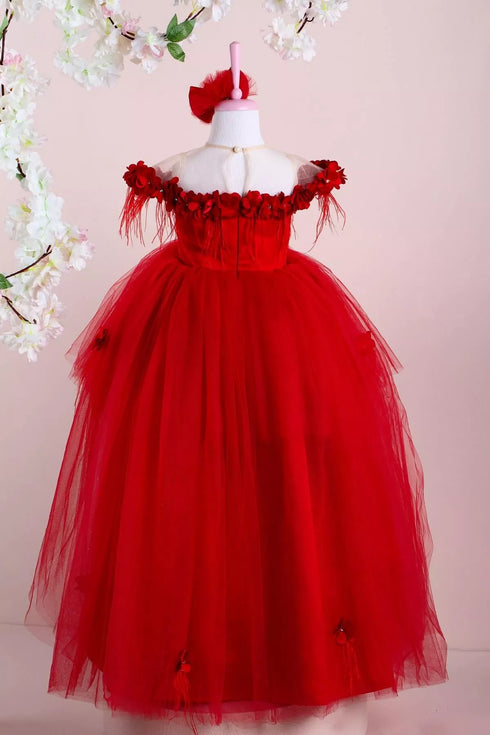 violet-red-party-dress-tailed-tha-dressing - Sophia's Style -3