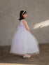 Girls Multi Color A-Line Flowered Waist Tulle Flower Girl Dress 2-16