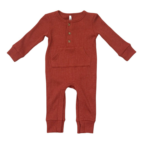 waffle-romper-in-berry-red-baby-sprouts-sophias-styleWaffle Romper-1