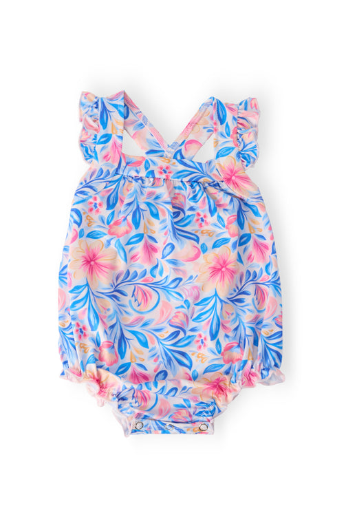 watercolor-floral-ruffle-cross-back-romper-Mila&Rose-Sophia's StyleRuffle Cross Back Romper-1