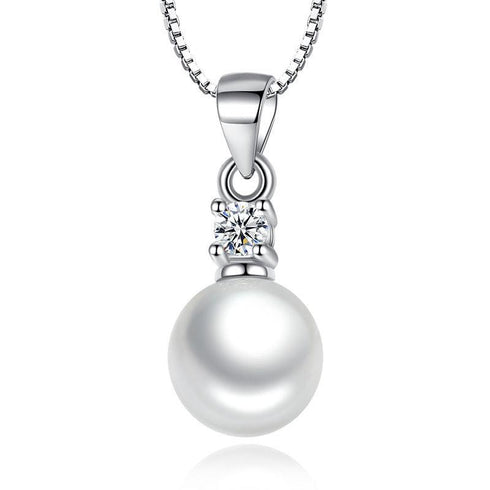 pearl-pendant-necklace-with-cubic-zirconia-accent-stone-necklace-Sophia's StyleNecklaces-1
