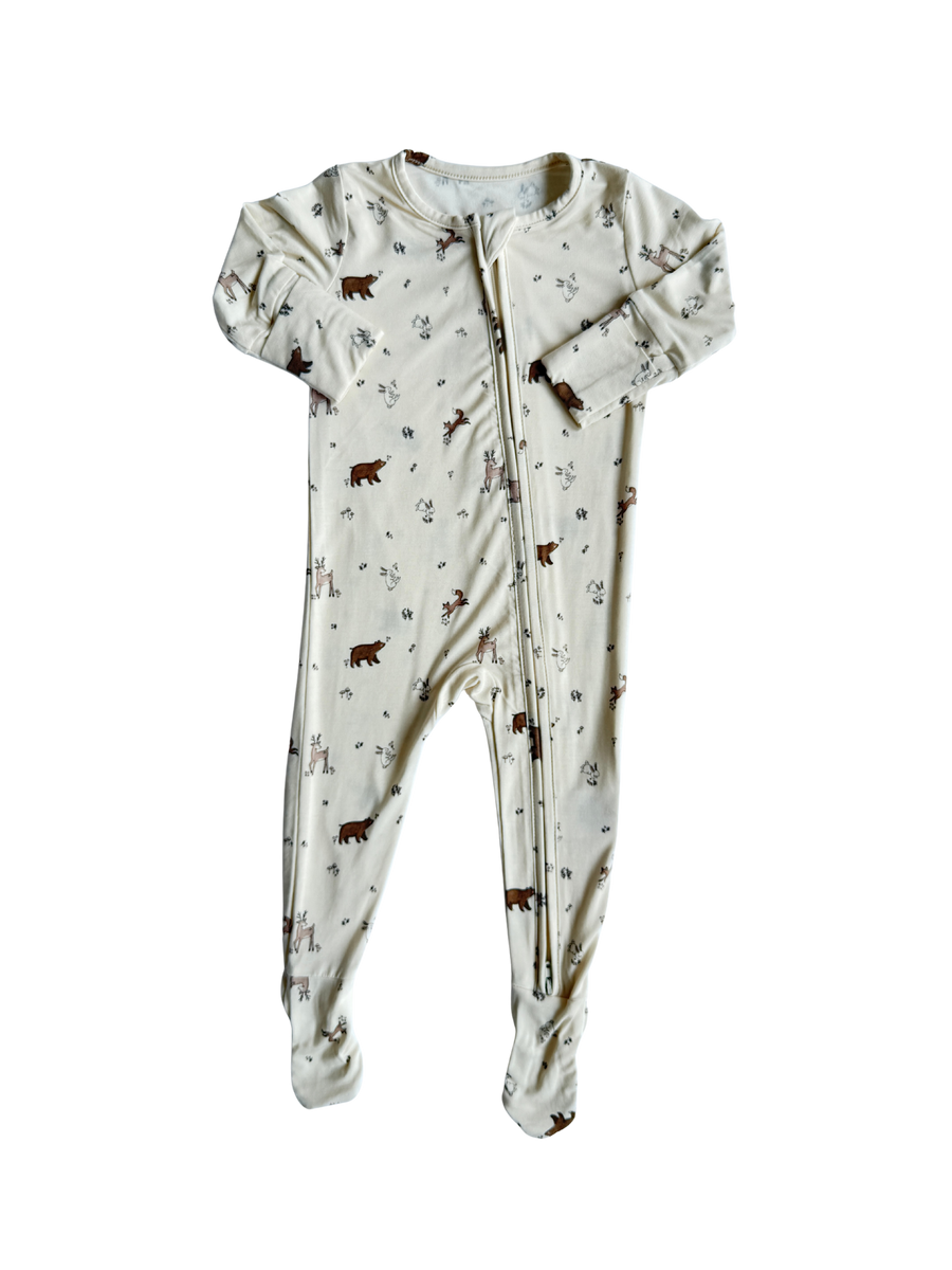 Woodland Forest Bamboo Jumpsuit from Luna & Luca at Sophia's Style 18-24m / Woodland Forest