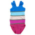 Little Girls Multi Color Rainbow Stripe One Piece Swimsuit 2T-7 - SophiasStyle.com