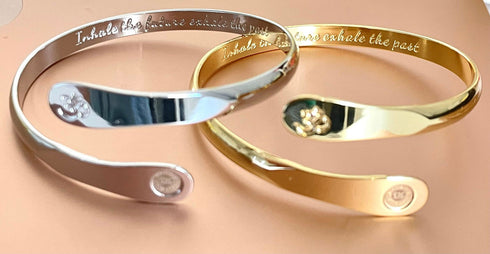 yoga-bracelets-om-bracelets-engraved-bracelets-inhale-the-future-exhale-the-past-the-om-symbol-Sophia's Style-9