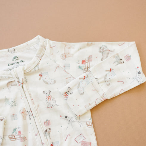 santa-paws-bamboo-zippy-romper Little Joy Co - Sophia's Style-3