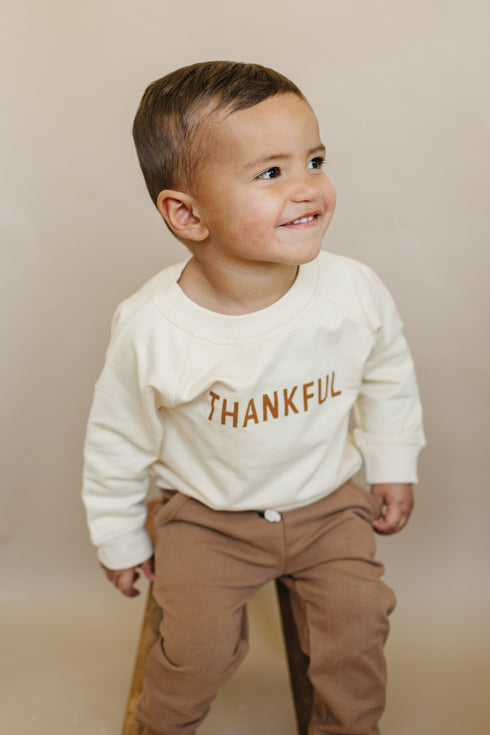 thankful-organic-cotton-crewneck-sweatshirt-cream-or-brown Sophia's Style-4