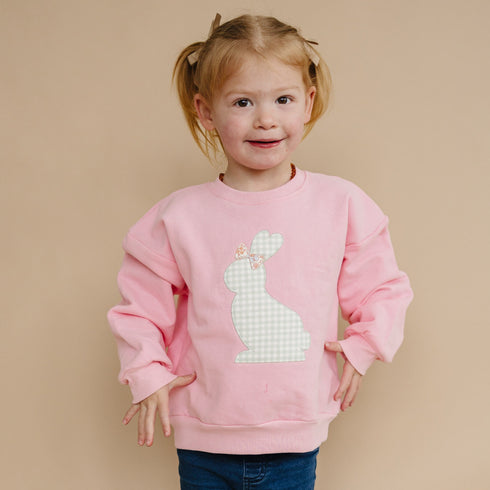applique-bunny-crewneck-sweatshirt Little Joy Co - Sophia's Style-1