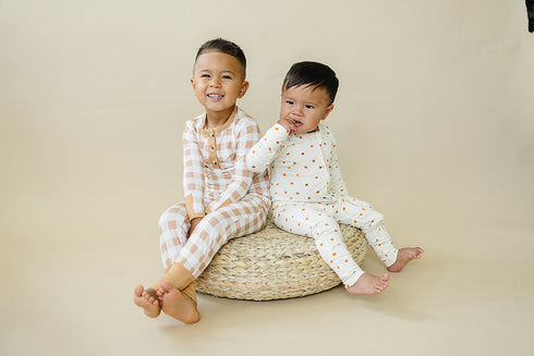 golden-gingham-2pc-henley-bamboo-pajamas Little Joy Co - Sophia's Style-5