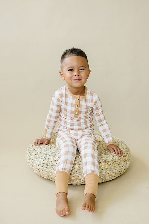 golden-gingham-2pc-henley-bamboo-pajamas Little Joy Co - Sophia's Style-9