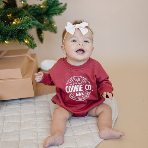 little-joy-cookie-co-christmas-sweatshirt-romper Sophia's Style-1