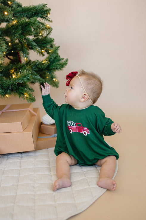 christmas-tree-truck-bamboo-sweatshirt-romper Sophia's Style-6