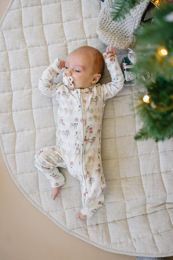 santa-paws-bamboo-zippy-romper Little Joy Co - Sophia's Style-1