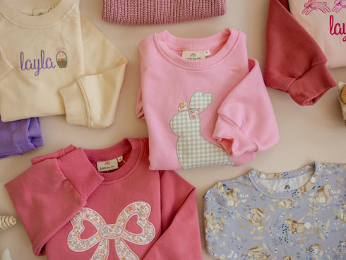 applique-bunny-crewneck-sweatshirt Little Joy Co - Sophia's Style-3