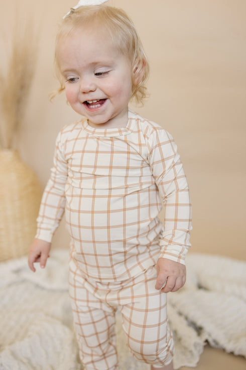 pumpkin-plaid-bamboo-baby-pajamas-2-piece-set Little Joy Co - Sophia's Style-4