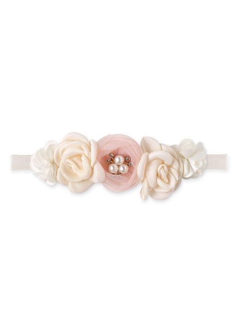 ivory-pink-faux-flowers-with-pearls-headband-Tesa Babe at Sophia's StyleBase Product-1