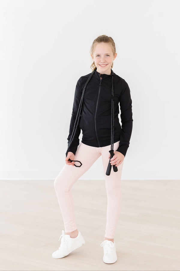 balanced-black-full-zip-ruffle-active-jacket Mila & Rose - Sophia's StyleActive Jacket-1