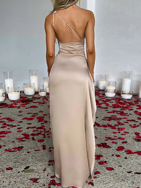 one-shoulder-satin-dress-with-high-slit-OhSoStyled-Sophia's-Style-2
