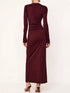 ruched-long-sleeve-bodycon-maxi-dress-OhSoStyled-Sophia's-Style-8