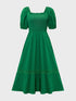 smocked-puff-sleeve-tiered-dress-Sophia's Style-2