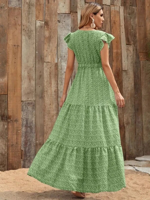 printed-v-neck-ruffled-cap-sleeve-maxi-dress OhSoStyled - Sophia's Style in Sky Blue-16