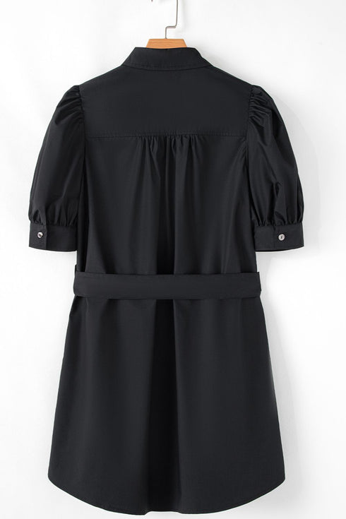 button-up-tie-waist-puff-sleeve-mini-shirt-dress OhSoStyled - Sophia's Style-6