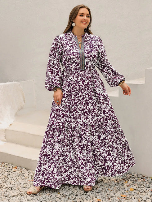 plus-size-floral-print-maxi-dress-with-long-sleeves-OhSoStyled-Sophia's-Style-6