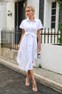 tied-button-up-shirt-dress Sophia's Trends - Sophia's Style-White-M