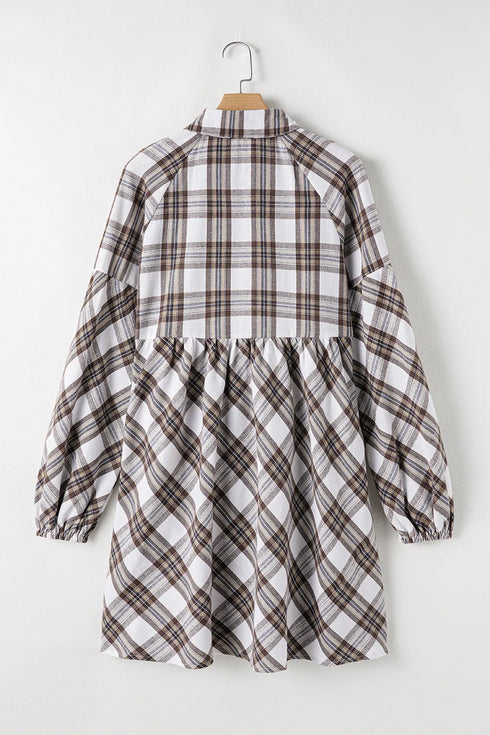 full-size-plaid-collared-neck-balloon-sleeve-mini-shirt-dress-Sophia's Style-7
