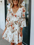 floral-v-neck-three-quarter-sleeve-mini-dress OhSoStyled - Sophia's Style-3
