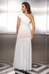 one-shoulder-ruched-maxi-dress Sophia's Trends - Sophia's Style-White-XS
