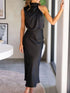 asymmetrical-ruched-sleeveless-midi-dress-OhSoStyled-Sophia's-Style-12