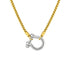 lucky-lock-carabiner-necklace-two-tone-mixed-metal-horseshoe-pendant-chain-Sophia's Style-9