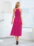 pleated-spaghetti-strap-tie-waist-midi-dress Sophia's Trends - Sophia's Style--
