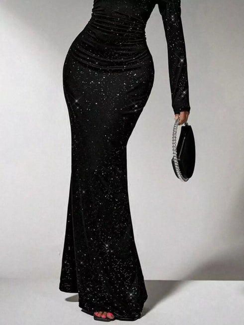 off-shoulder-glitter-evening-maxi-dress-OhSoStyled-Sophia's-Style-4