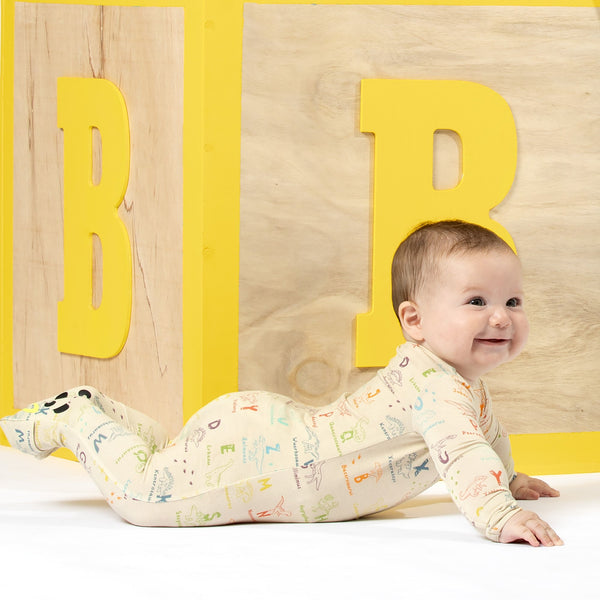 dino-abc-bamboo-convertible-footie-Bellabu Bear at Sophia's StyleConvertible Footie-1