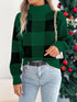 christmas-plaid-long-sleeve-turtleneck-sweater-Sophia's Style-1