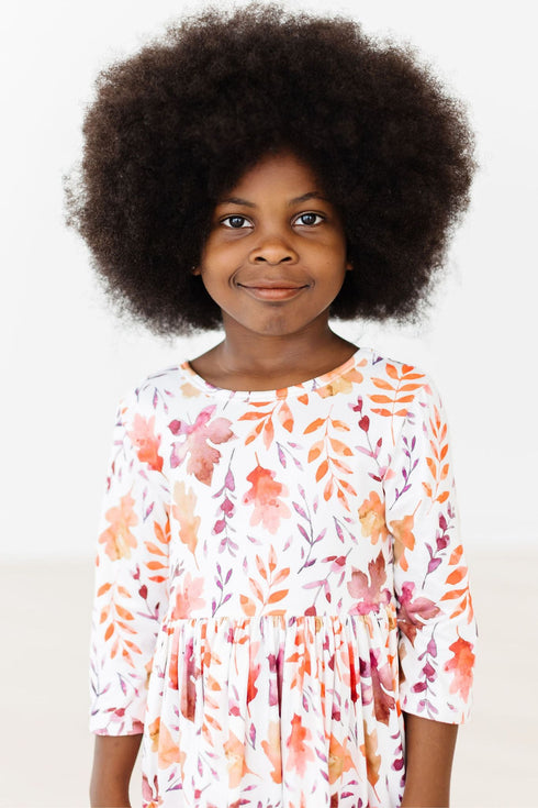 falling-leaves-3-4-sleeve-pocket-twirl-dress Mila & Rose - Sophia's StyleTwirl Pocket Dress 3/4-1