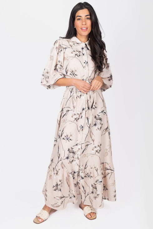 alice-dress-short-sleeve-beige Yakira Bella Sophia's Style-womens-sizes-XS-1