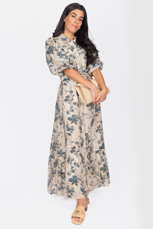 alice-dress-short-sleeve-beige-navy Yakira Bella Sophia's Style-womens-sizes-S-2