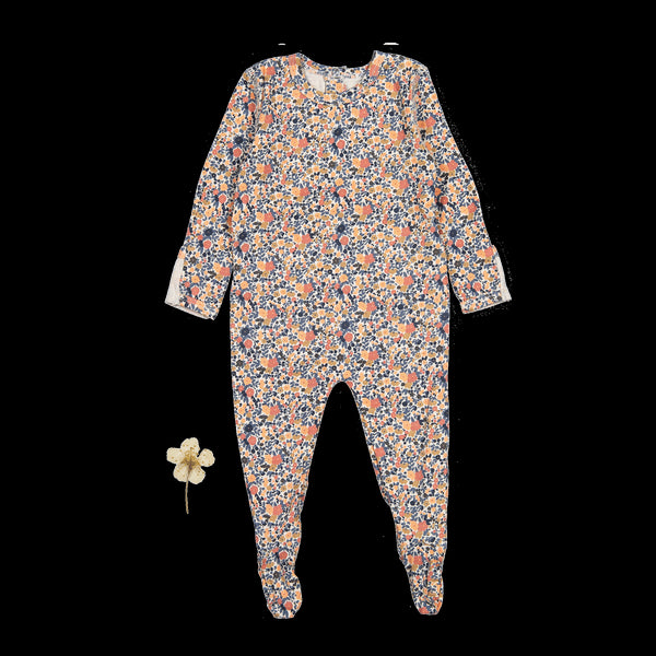the-printed-romper-autumn-floral Lovely Littles - Sophia's StyleBack Snap Romper-1