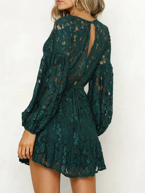 lace-v-neck-long-sleeve-mini-dress-OhSoStyled-Sophia's-Style-3