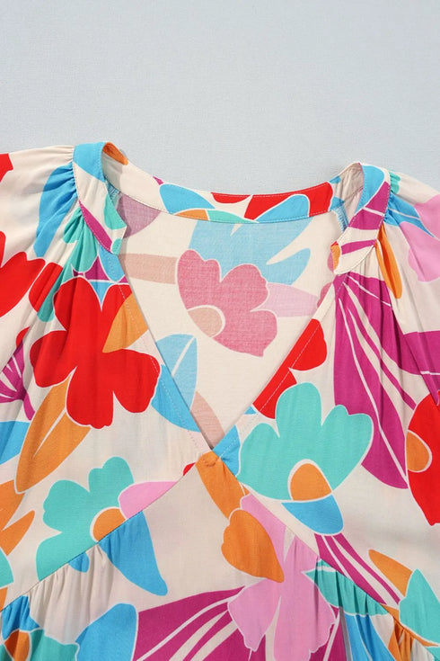 floral-bubble-sleeve-v-neck-tiered-ruffle-babydoll-dress OhSoStyled at Sophia's Style-9