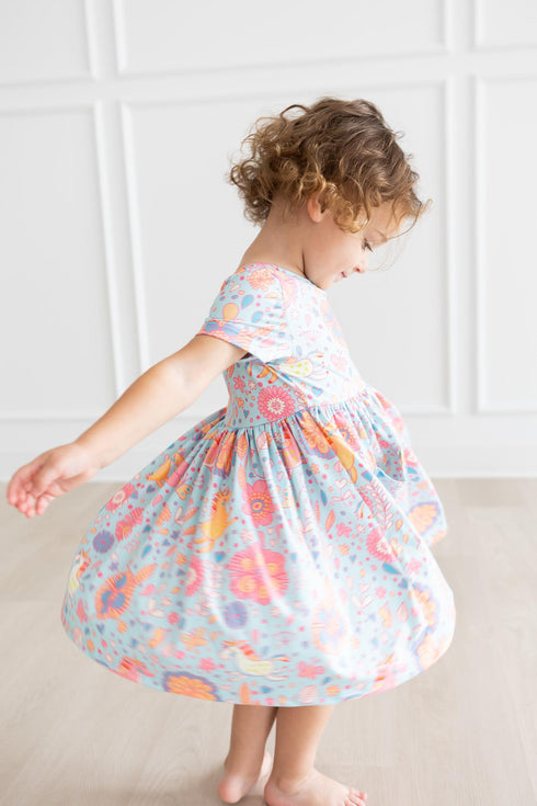 blue-retro-unicorns-s-s-pocket-twirl-dress Mila & Rose - Sophia's Style----10