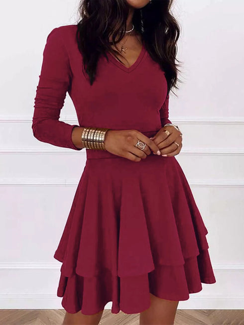 v-neck-layered-ruffle-mini-dress-OhSoStyled-Sophia's-Style-22