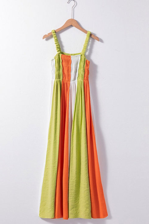color-block-smocked-maxi-cami-dress OhSoStyled - Sophia's Style-7