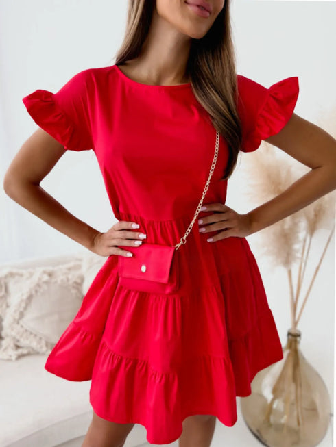 ruffle-sleeve-tiered-swing-dress-Sophia's Style-5