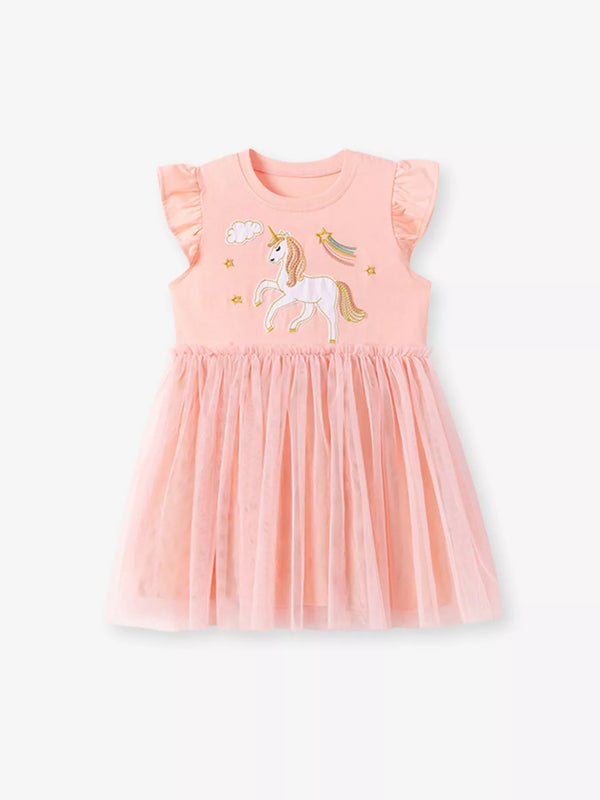 childrens-unicorn-ruffle-sleeve-tulle-dress-2-ohso-kids-sophias-style-1