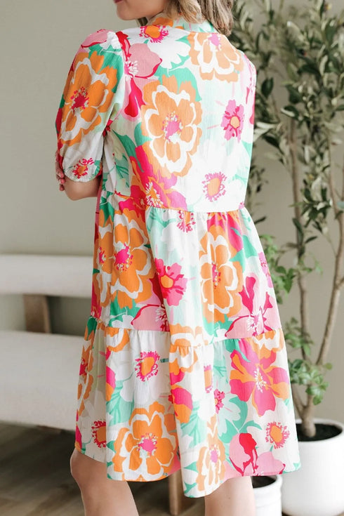 button-down-floral-puff-sleeve-babydoll-dress OhSoStyled at Sophia's Style-2