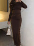 ruched-long-sleeve-maxi-dress-OhSoStyled-Sophia's-Style-3
